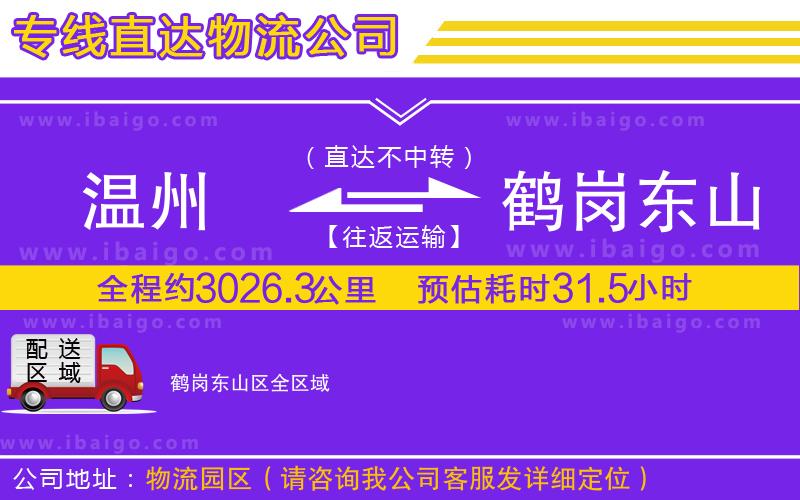 溫州到鶴崗東山區(qū)物流專線