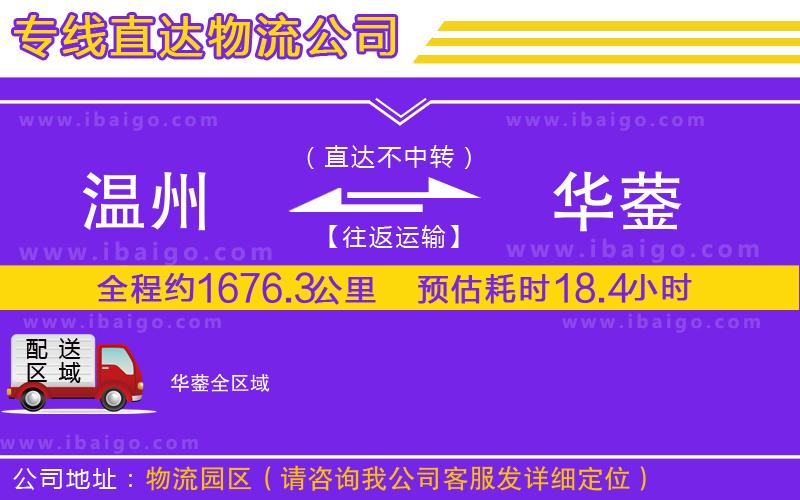 溫州到華鎣貨運(yùn)專線