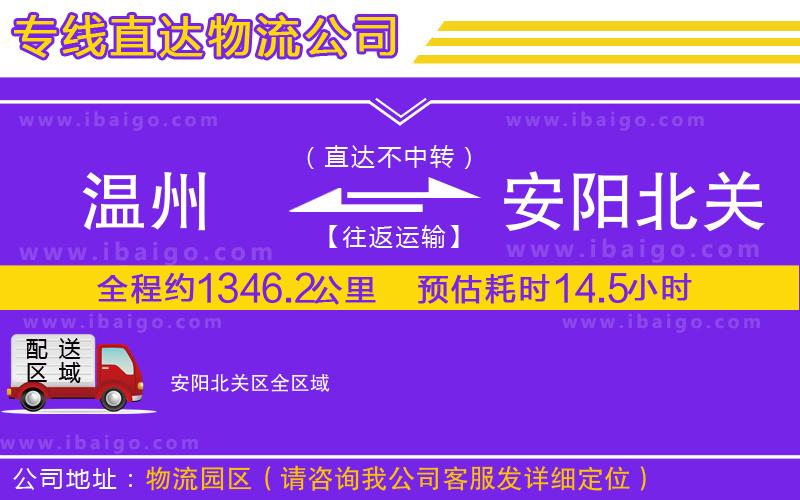 溫州到安陽(yáng)北關(guān)區(qū)物流專線