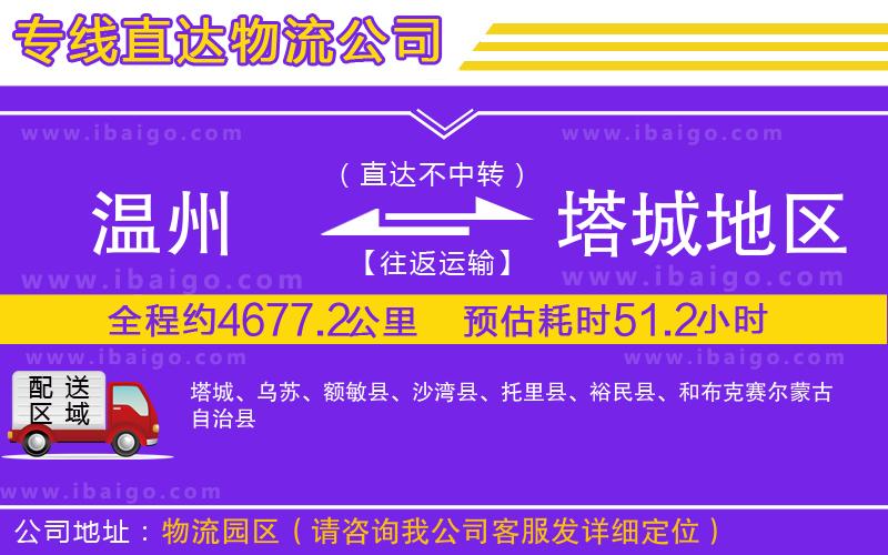 溫州到塔城地區(qū)貨運(yùn)專線