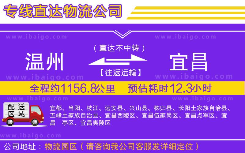 溫州到宜昌物流公司
