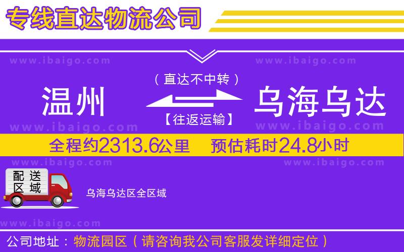 溫州到烏海烏達(dá)區(qū)貨運(yùn)專線