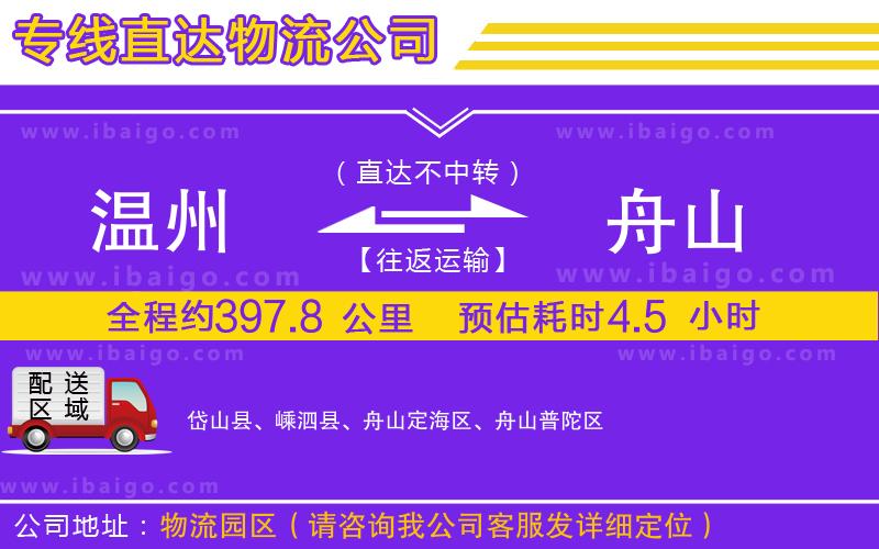 溫州到舟山物流