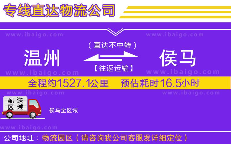 溫州到侯馬貨運專線